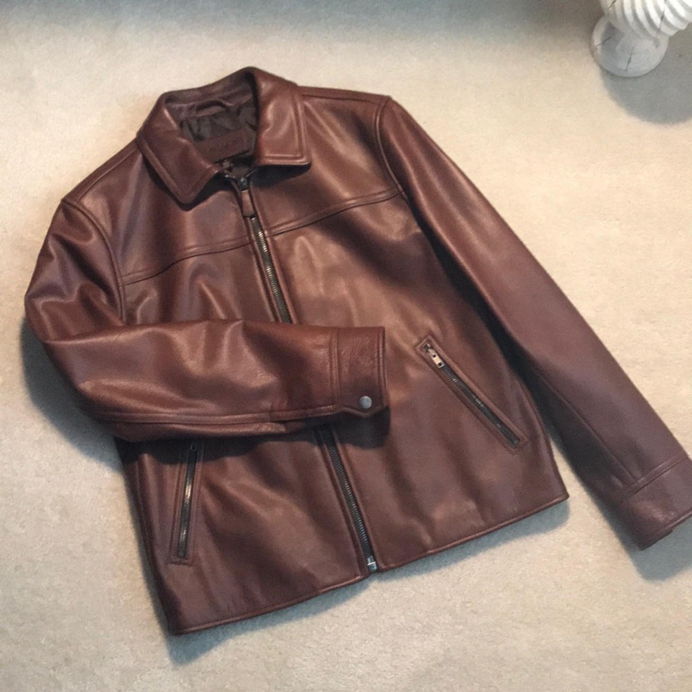 Exquisite Coach Leather coat. Unisex.